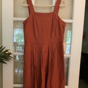 Rust Colored Cotton Jumper with side zipper and pockets
